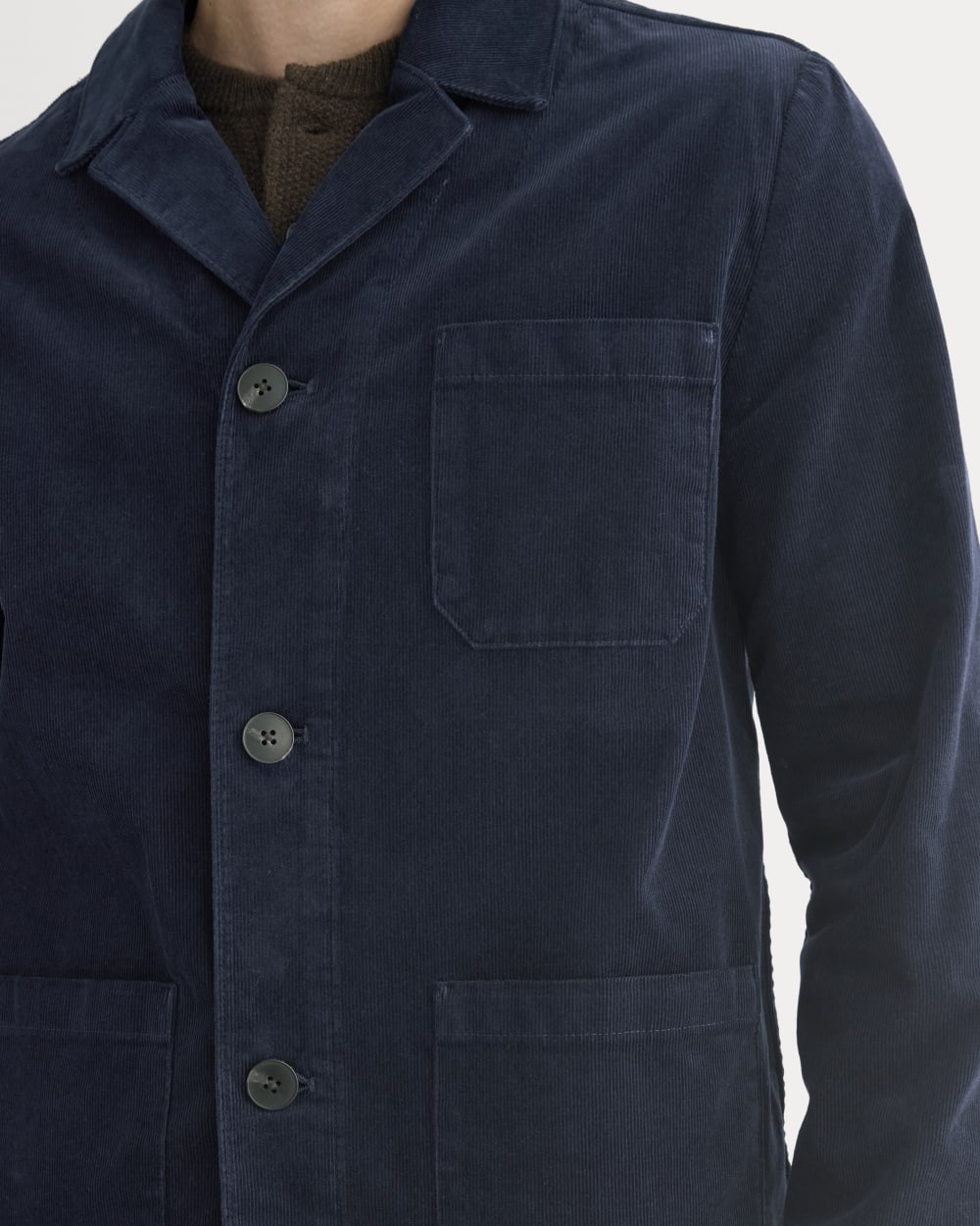Fine Wale Corduroy Chore Blazer | Navy