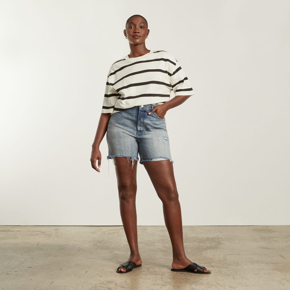 The Premium Weight Relaxed Tee | Black / Canvas