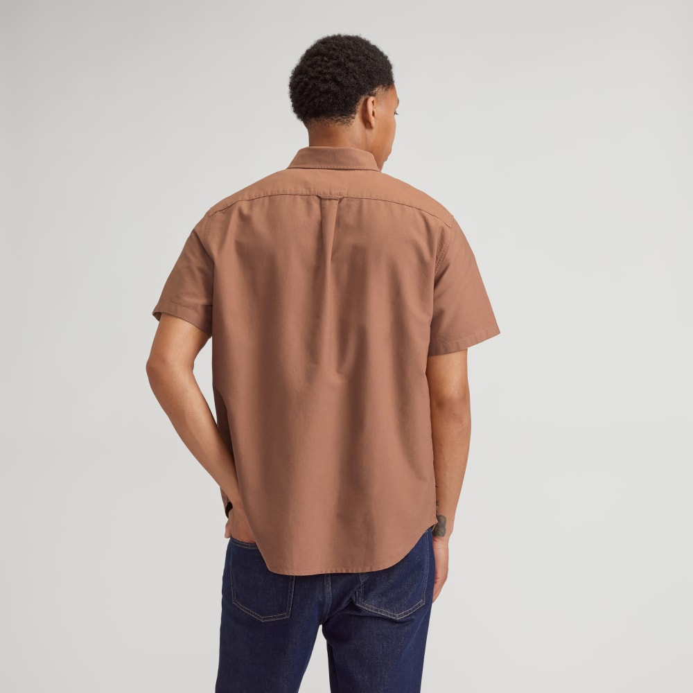 The Organic Short Sleeve Oxford Shirt | Carob Brown