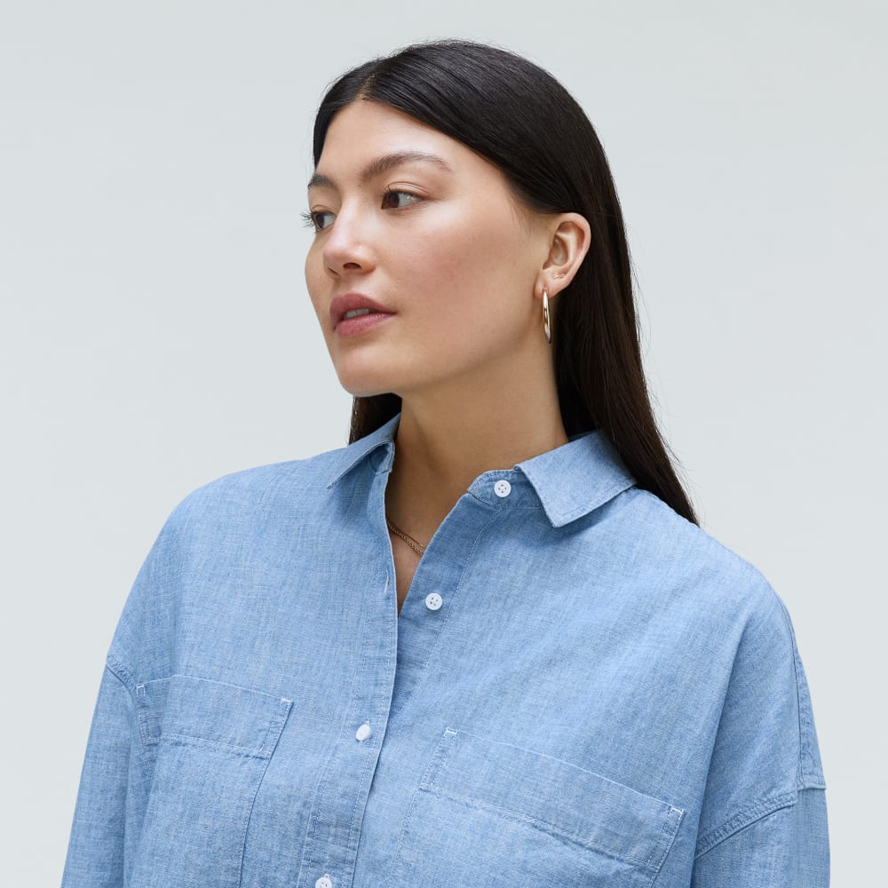 The ReChambray Boxy Shirt | Mid ReChambray