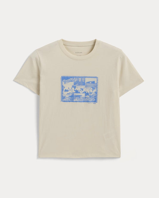 The Everlane x Parks Project Box-Cut Tee | Natural / Granada Sky Blue
