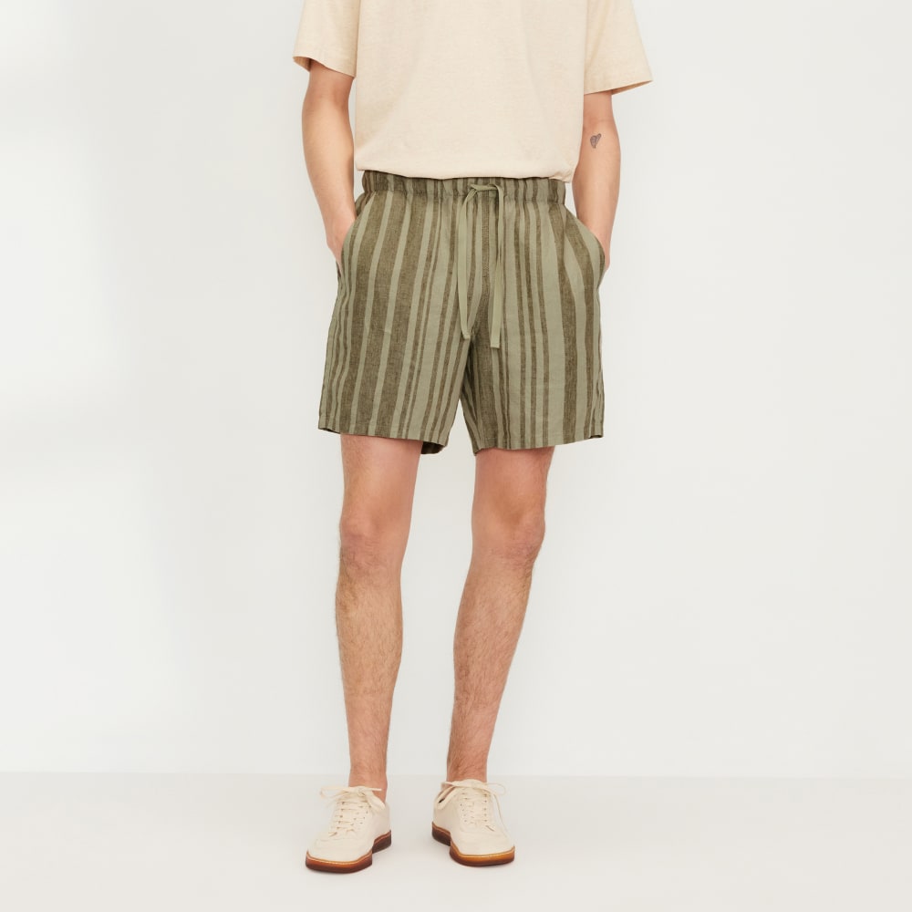 The Linen Easy Short | Seagrass / Kalamata