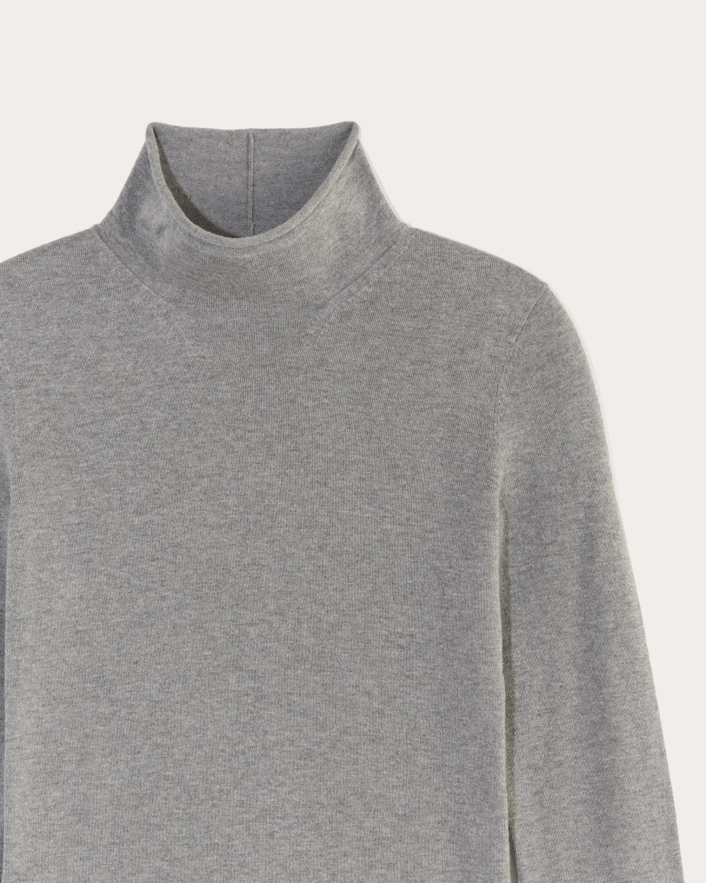 The Funnel Neck in Cotton Cashmere | Heather Charcoal