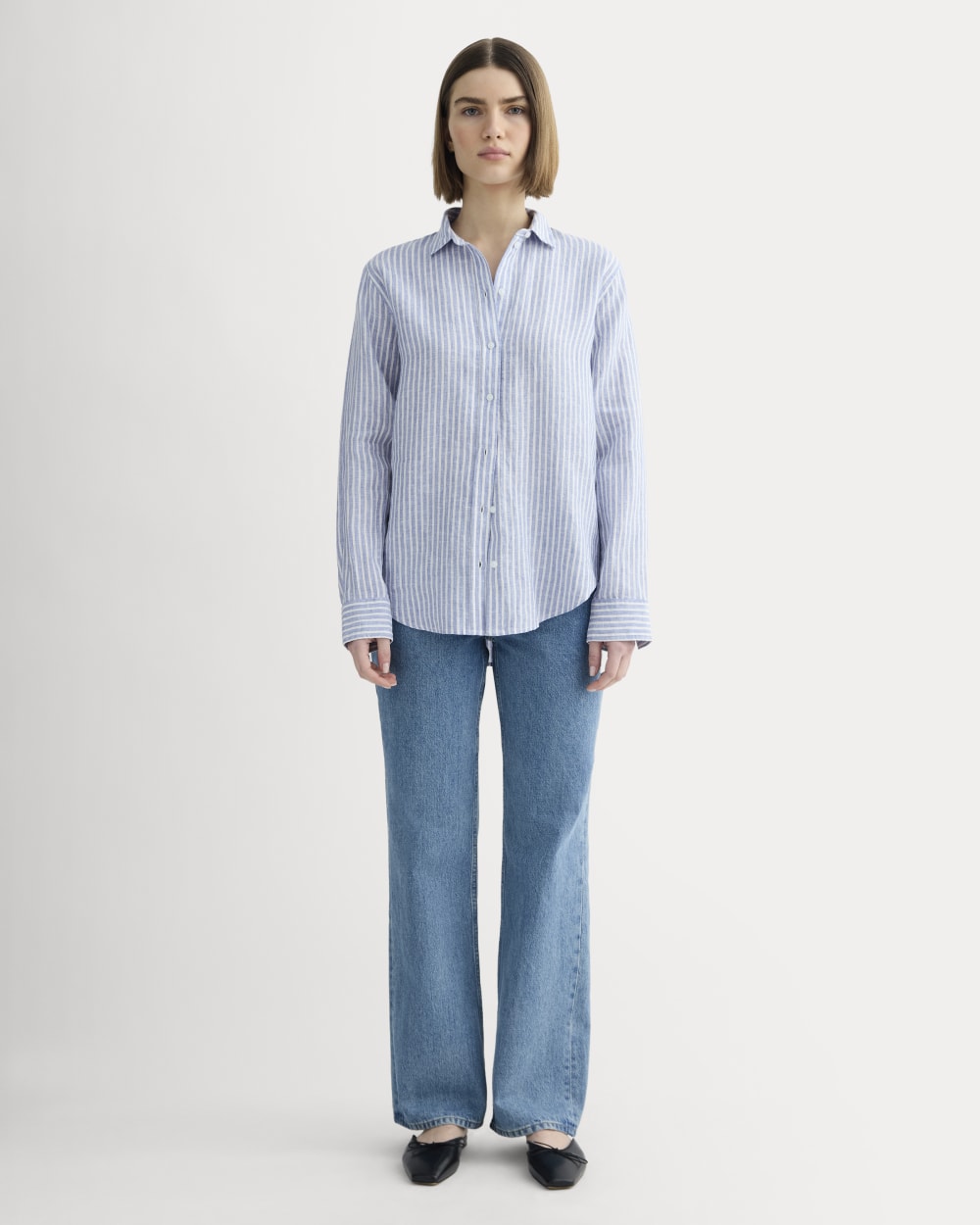 The Must-Have Shirt in Linen | Bluebell / Bone