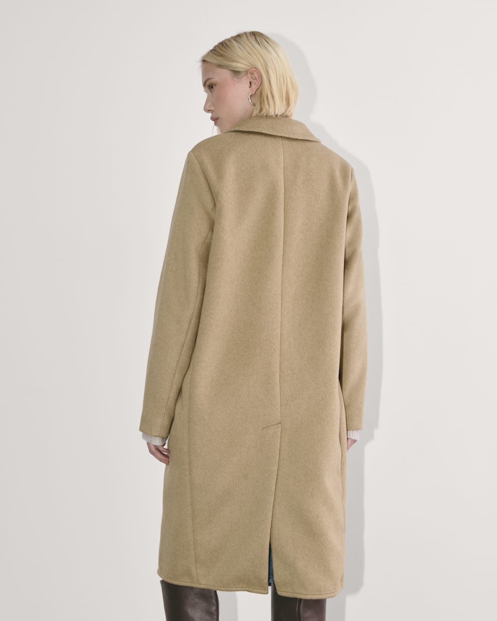 The Topcoat in Wool | Dark Heathered Camel