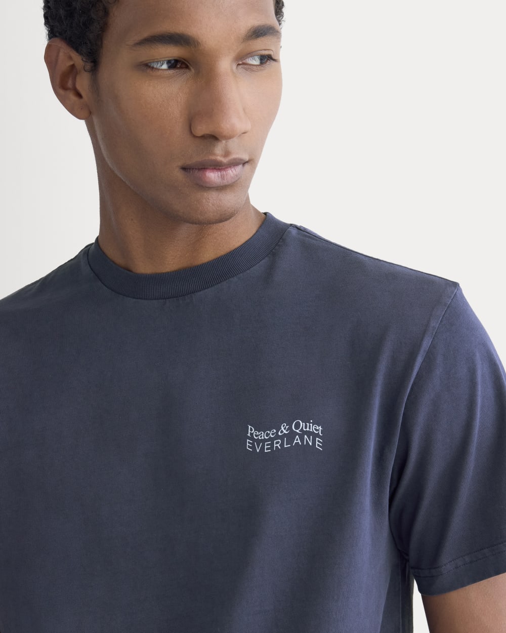 Everlane x Peace and Quiet Crest Graphic Tee |  Navy