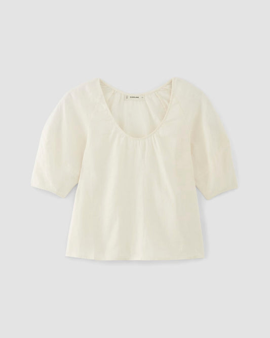 The Scoop Top in Linen | Bone