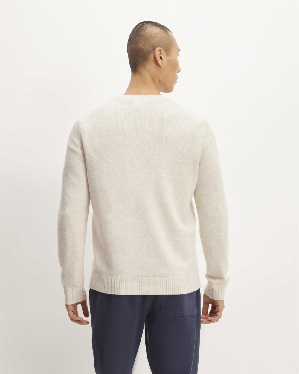 The Premium Merino Crew Neck Sweater | Heathered Oat
