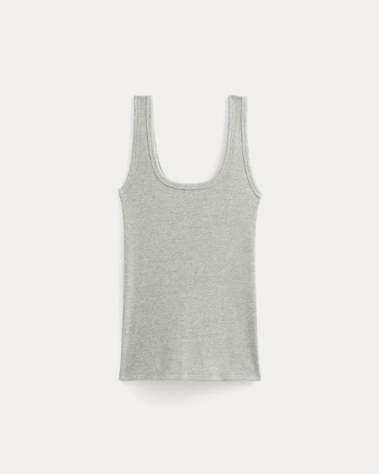 The Luxe Rib Square-Neck Tank | Classic Heather Grey