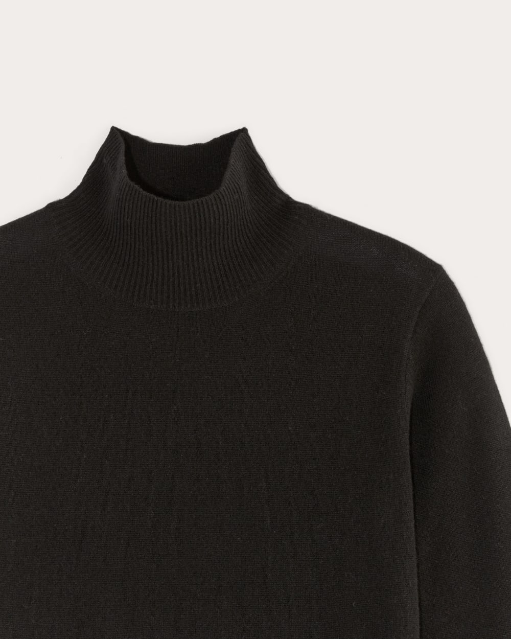 The Turtleneck Sweater Dress in Cashmere | Black