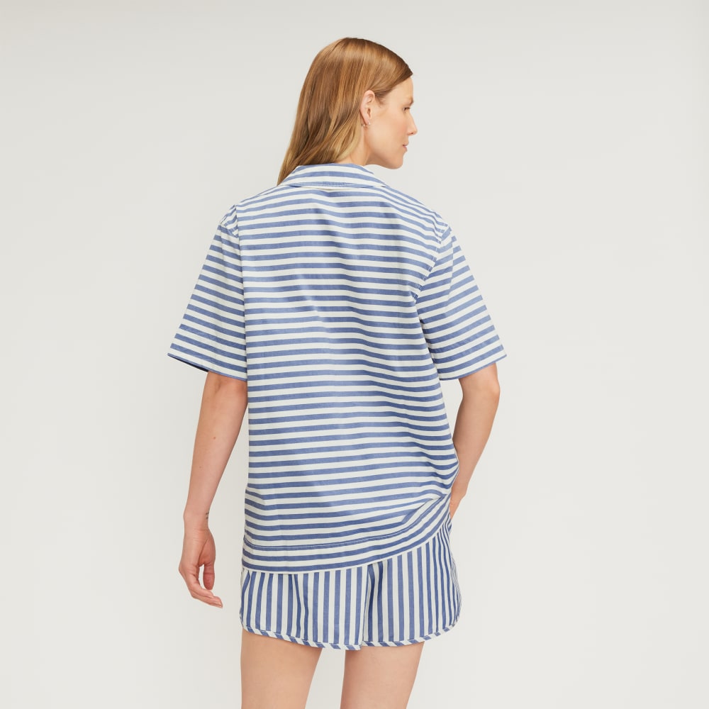 The Poplin Shirt | Mazarine Blue / Bone