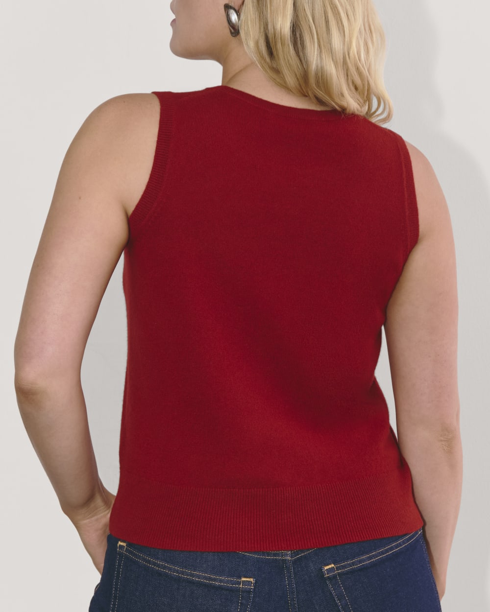 The Classic Tank in Cashmere | Berry Red