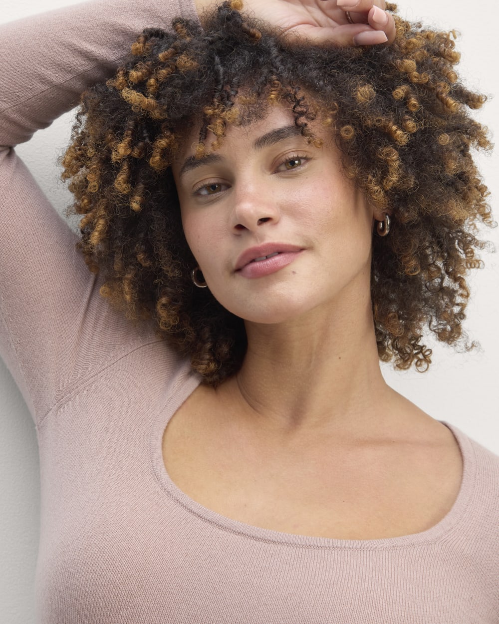 The Square Neck in Cashmere | Dusty Rose