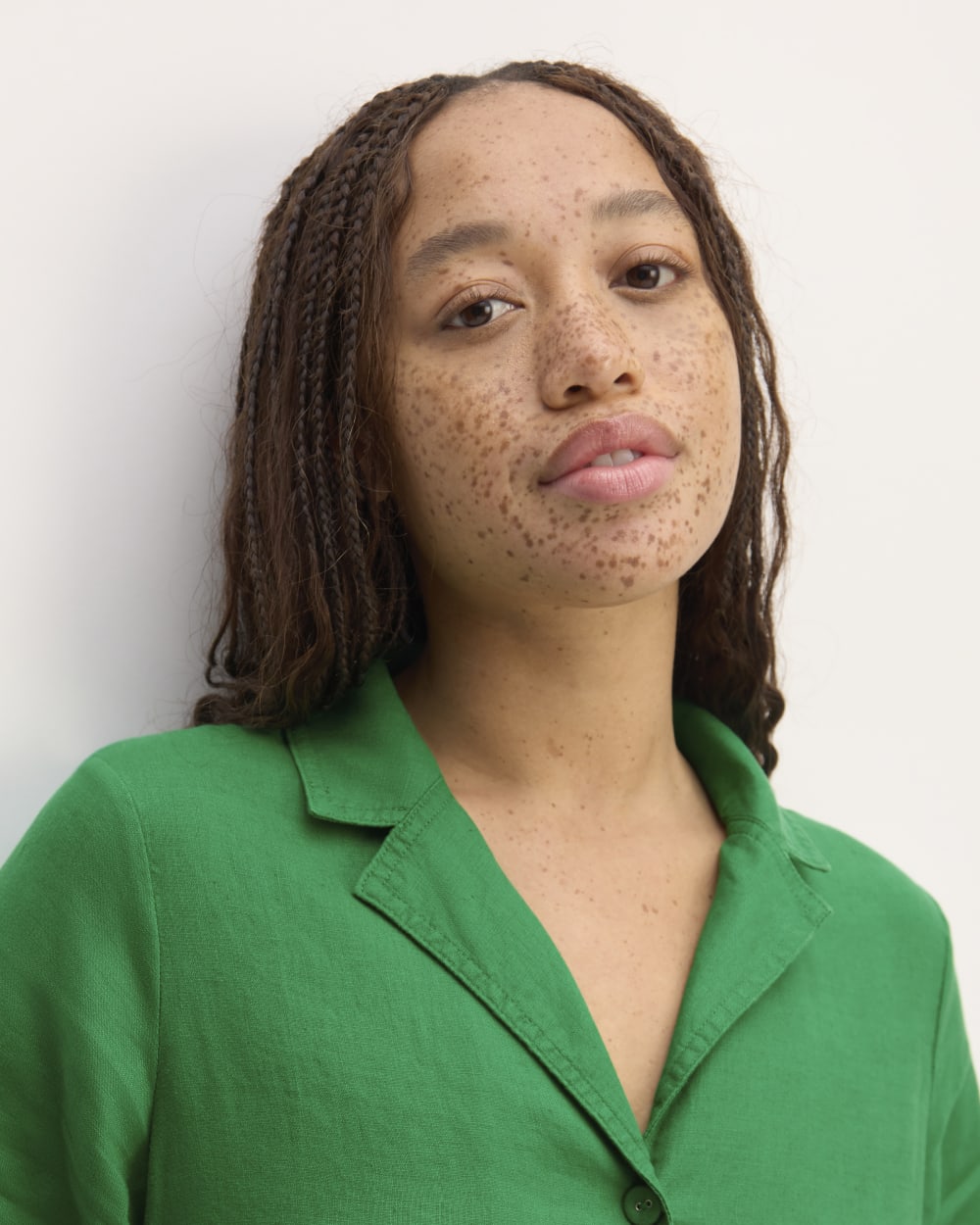 The Shirtdress in Linen | Grass Green