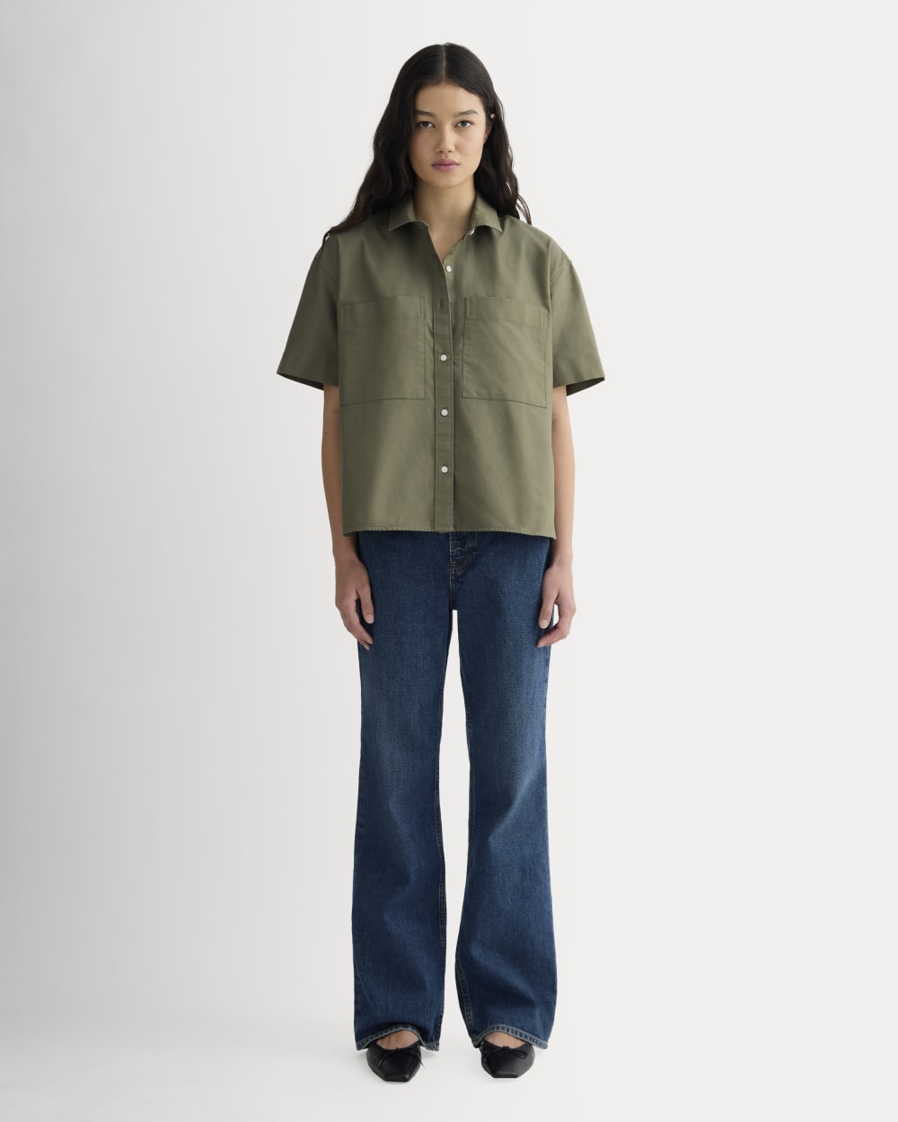 The Short-Sleeve Boxy Oxford | Kalamata