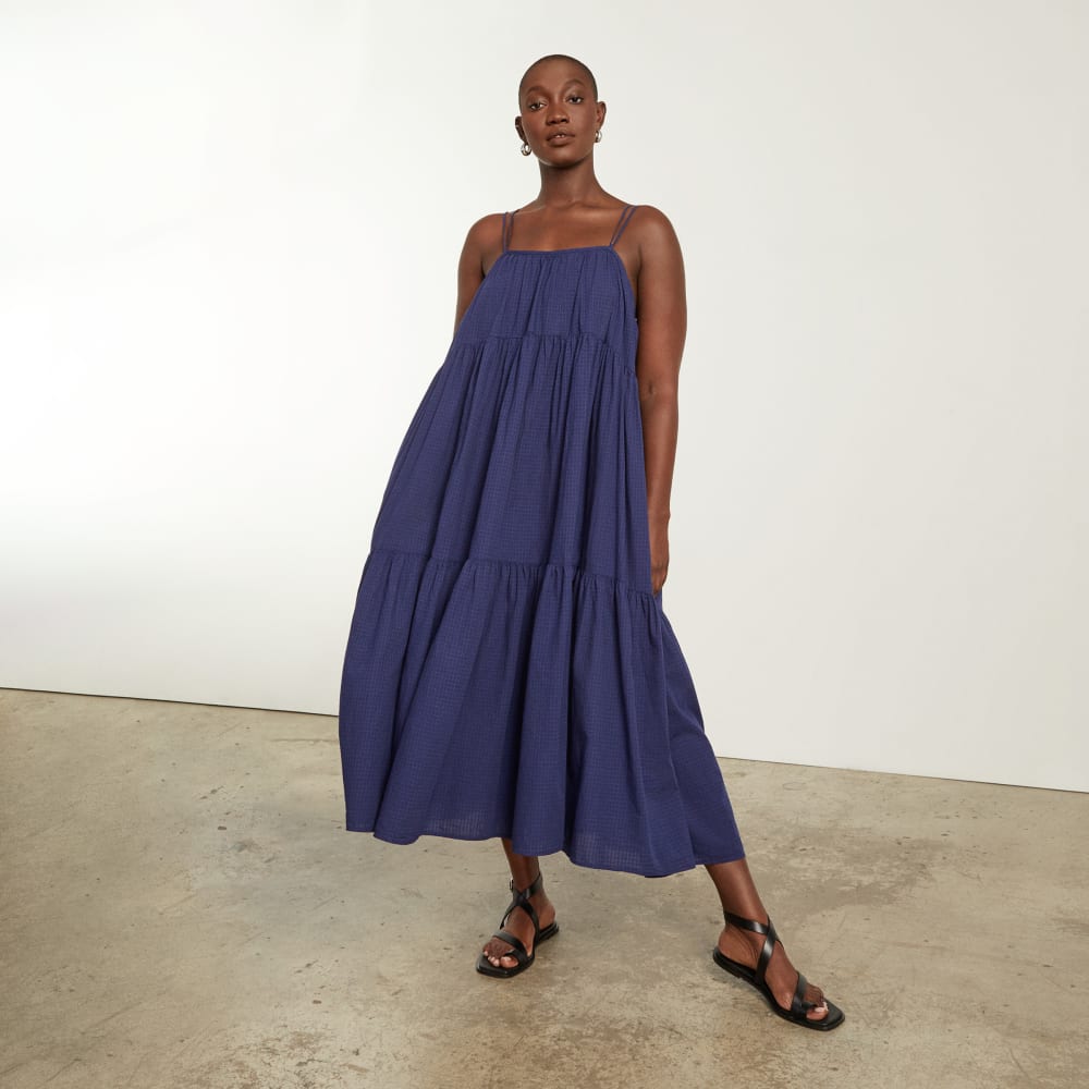 The Billow Tiered Maxi Dress |  Navy