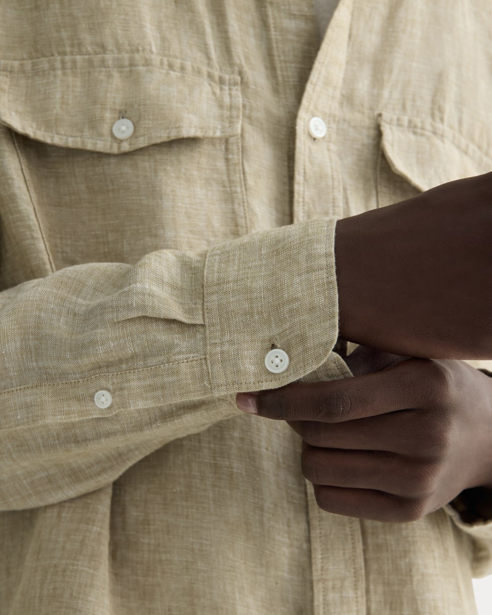 The Linen Utility Shirt | Cornstalk Chambray