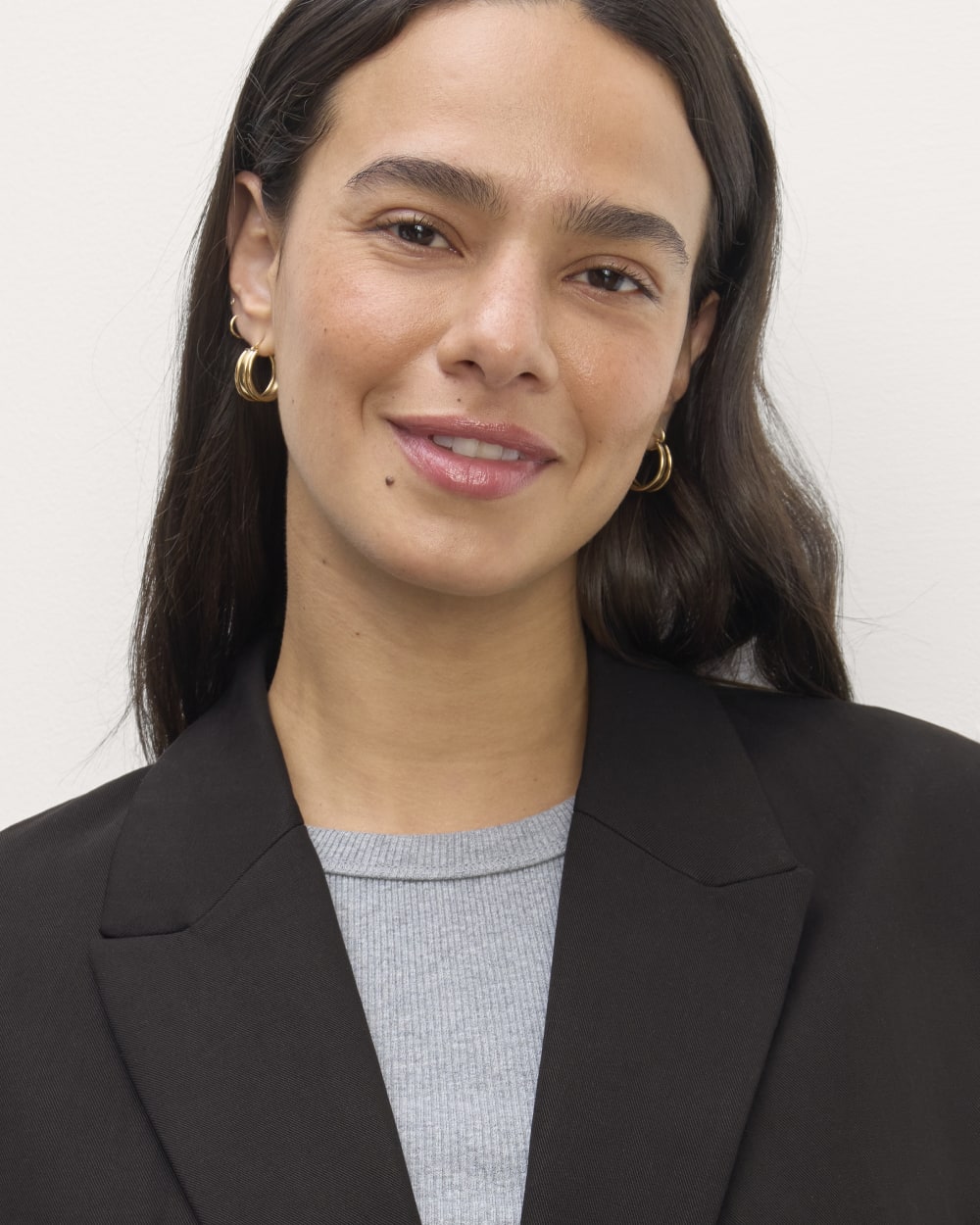 The Double-Breasted Blazer in Buttersmooth | Black