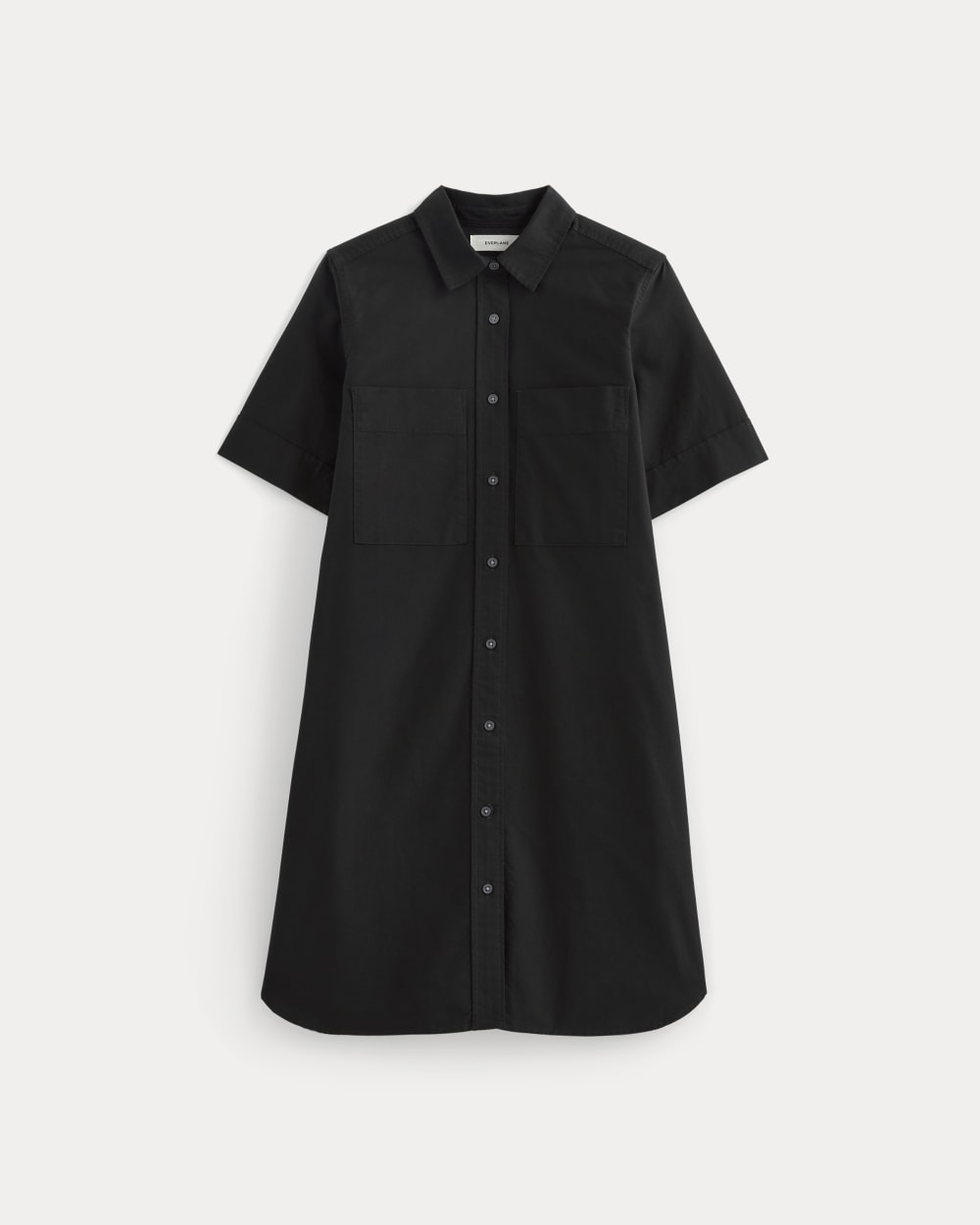 The Oxford Short-Sleeve Shirt Dress | Black