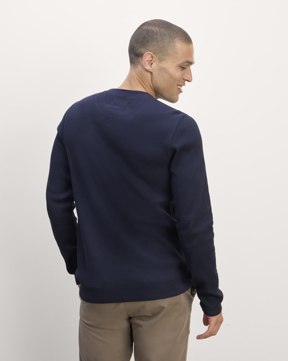 The Waffle Long-Sleeve Crew | Navy