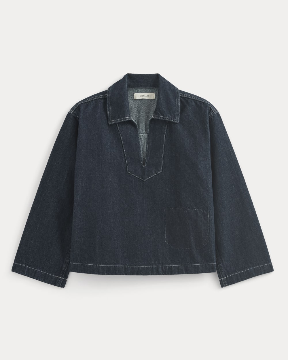 The Cropped Denim Tunic | Tungsten Rinse