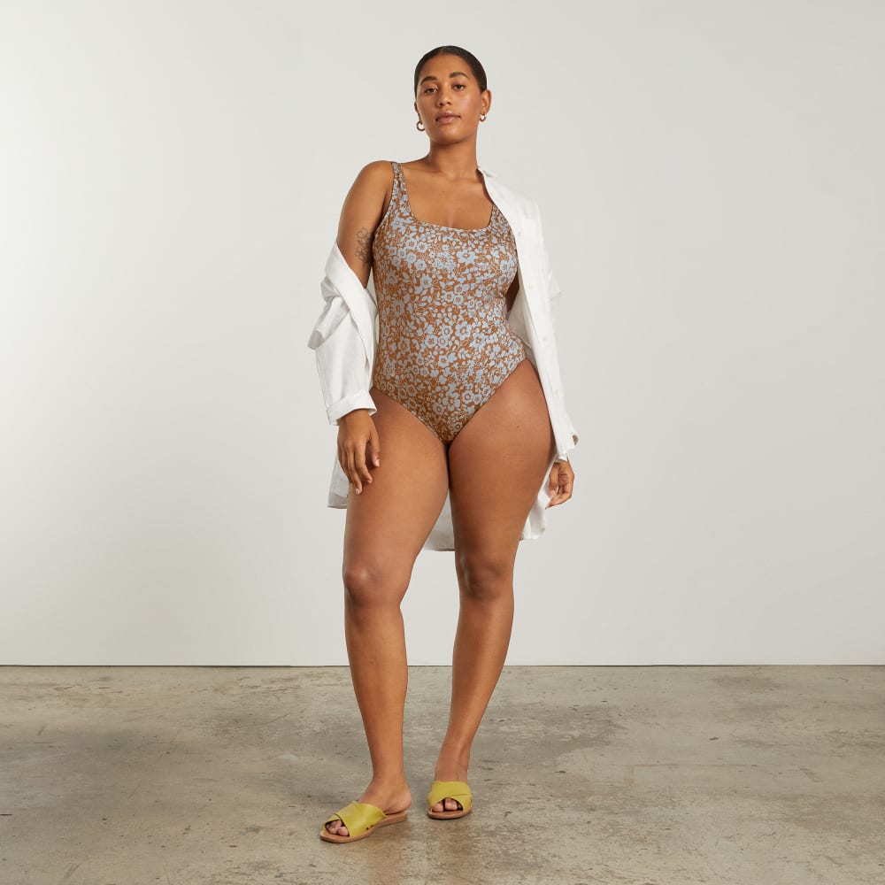 The Square-Neck One-Piece | Honey Floral