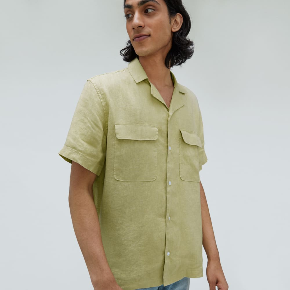 The Resort Shirt in Linen | Leek