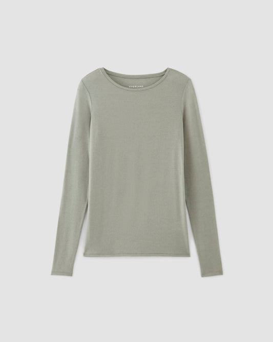 The Long-Sleeve Tee in Butterluxe | Sage Green
