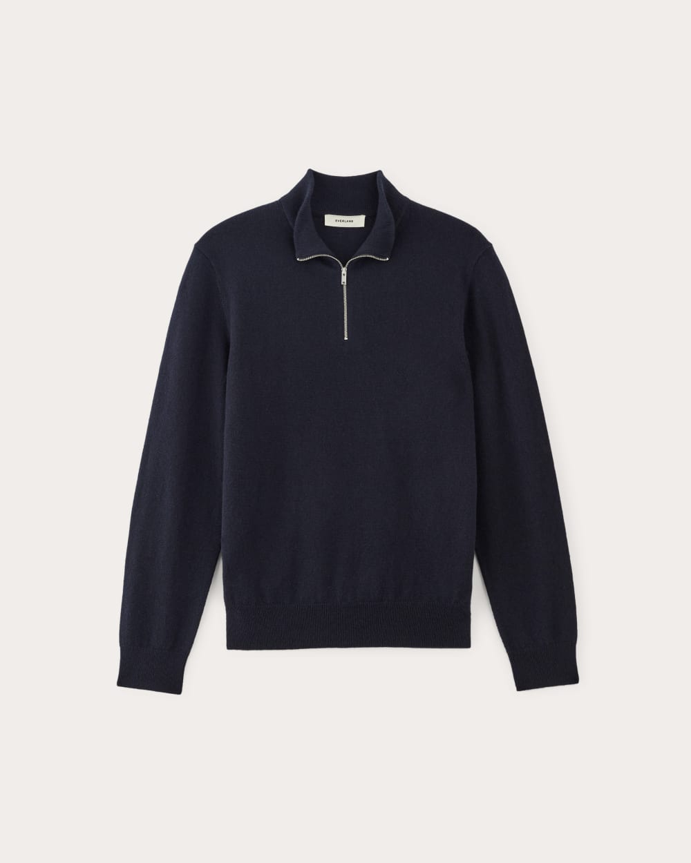 The Quarter-Zip in Cashmere |  Navy