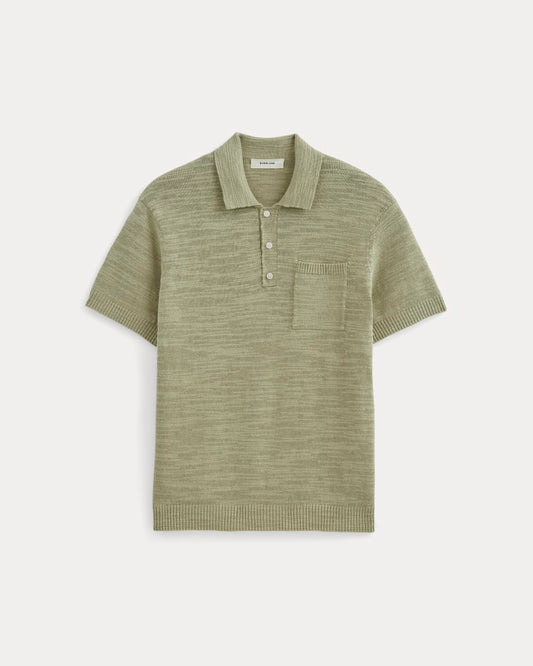 The Cotton Linen Polo | Eucalyptus