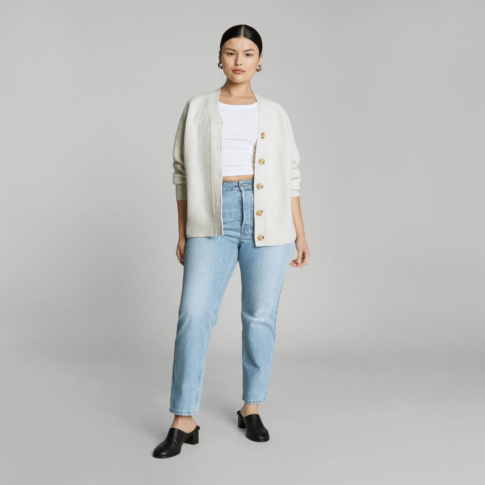 The Felted Merino Cardigan | Heathered Oat