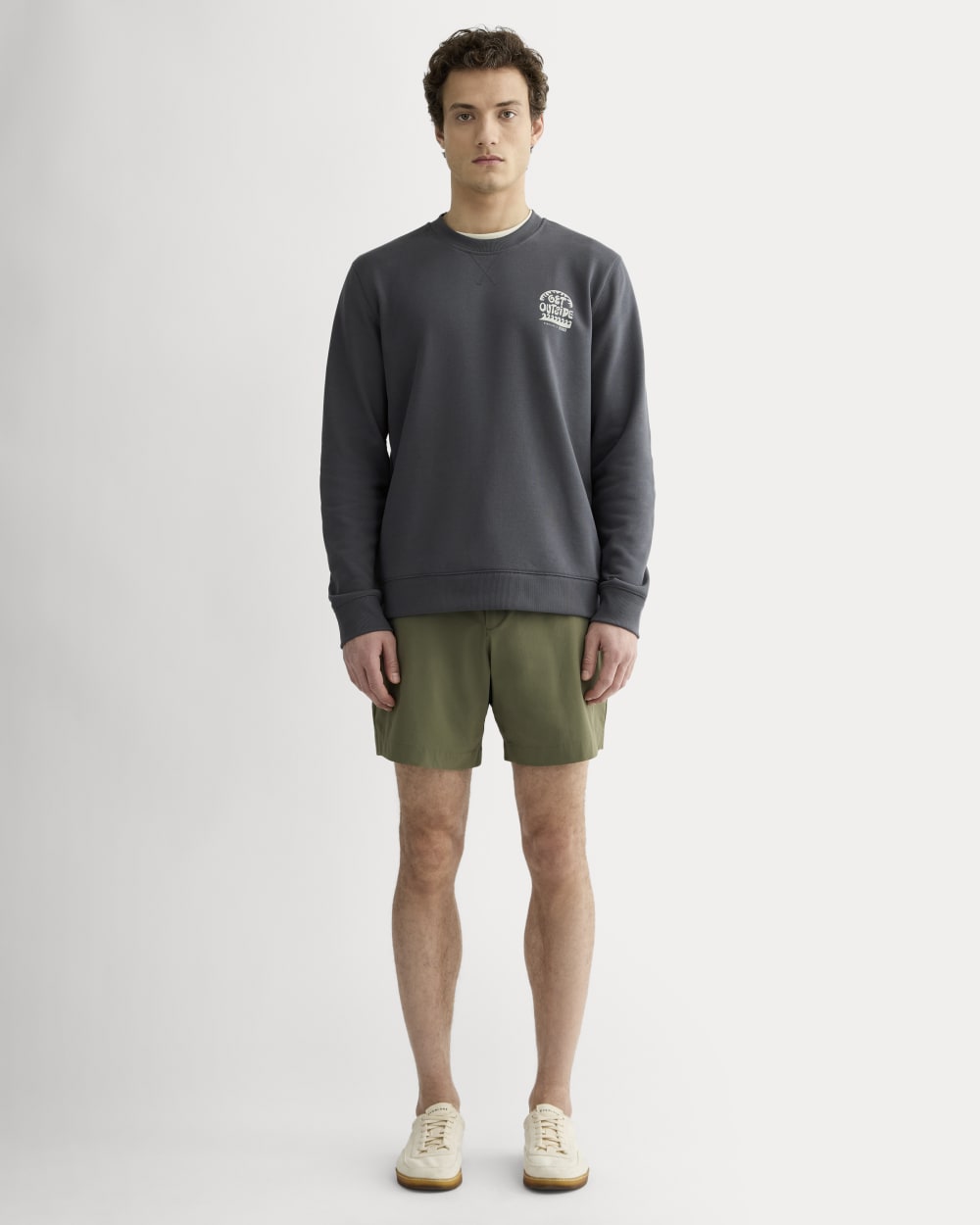 The Everlane x Parks Project French Terry Crew | Forged Iron / Natural