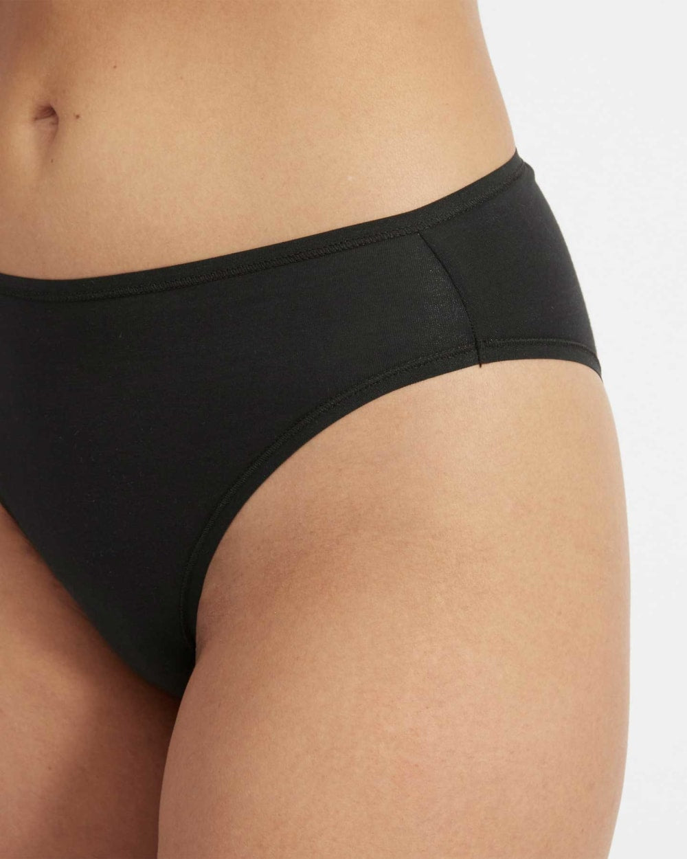 The Cotton High-Rise Bikini | Black