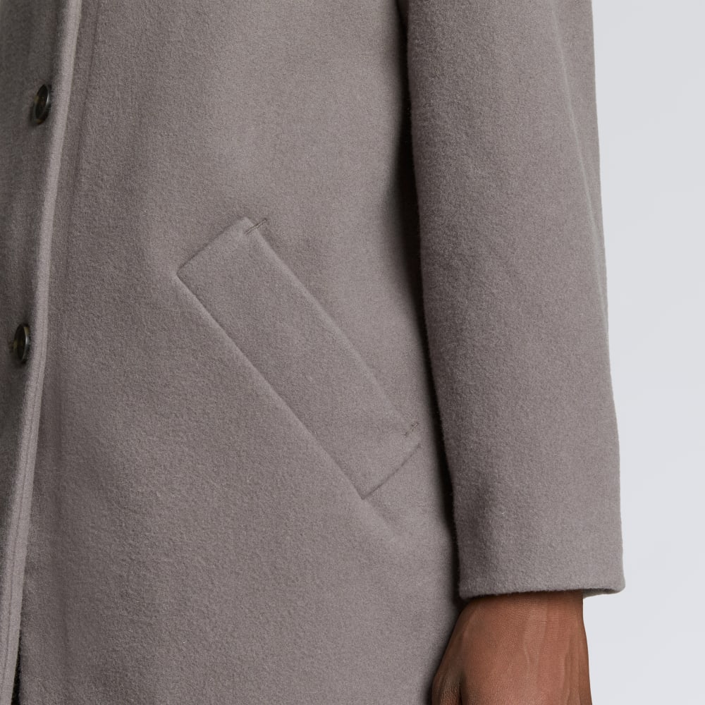 The Italian ReWool® Cocoon Coat | Taupe Grey