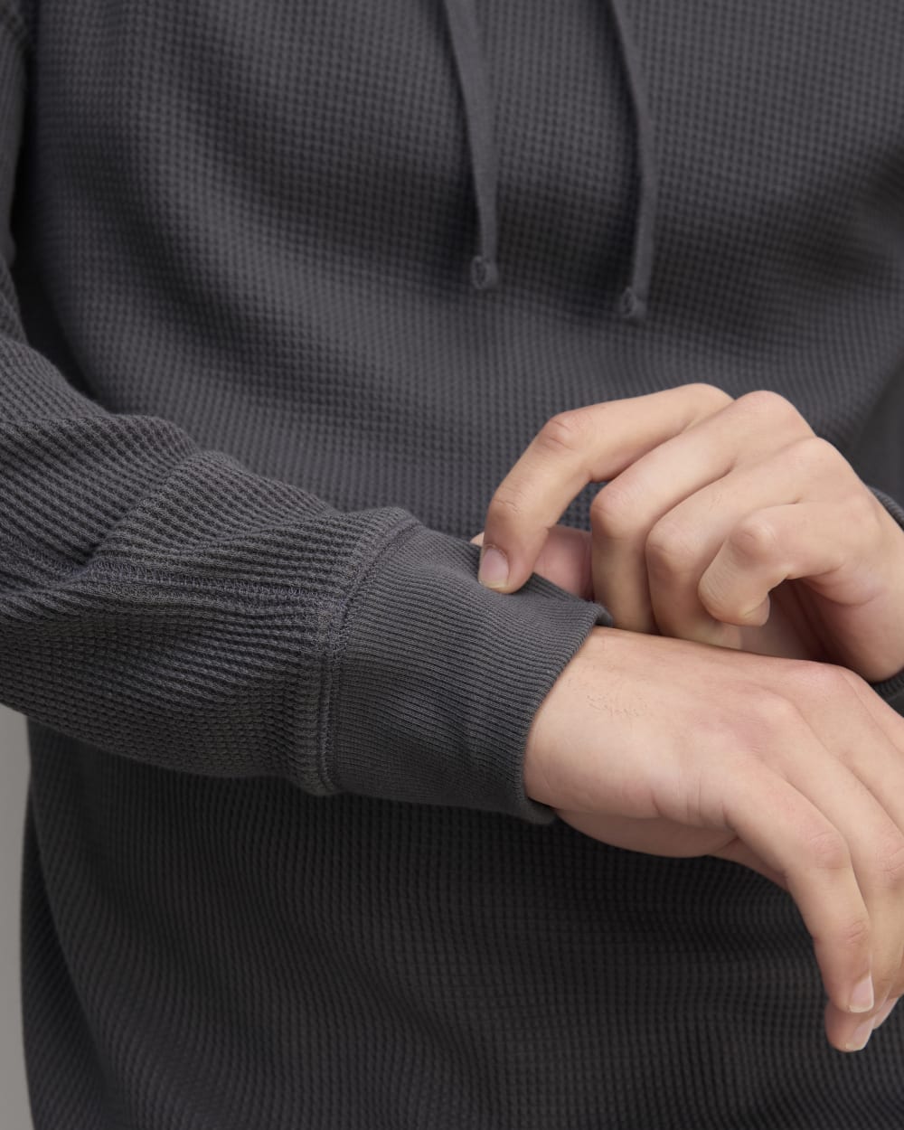 The Waffle-Knit Hoodie | Graphite