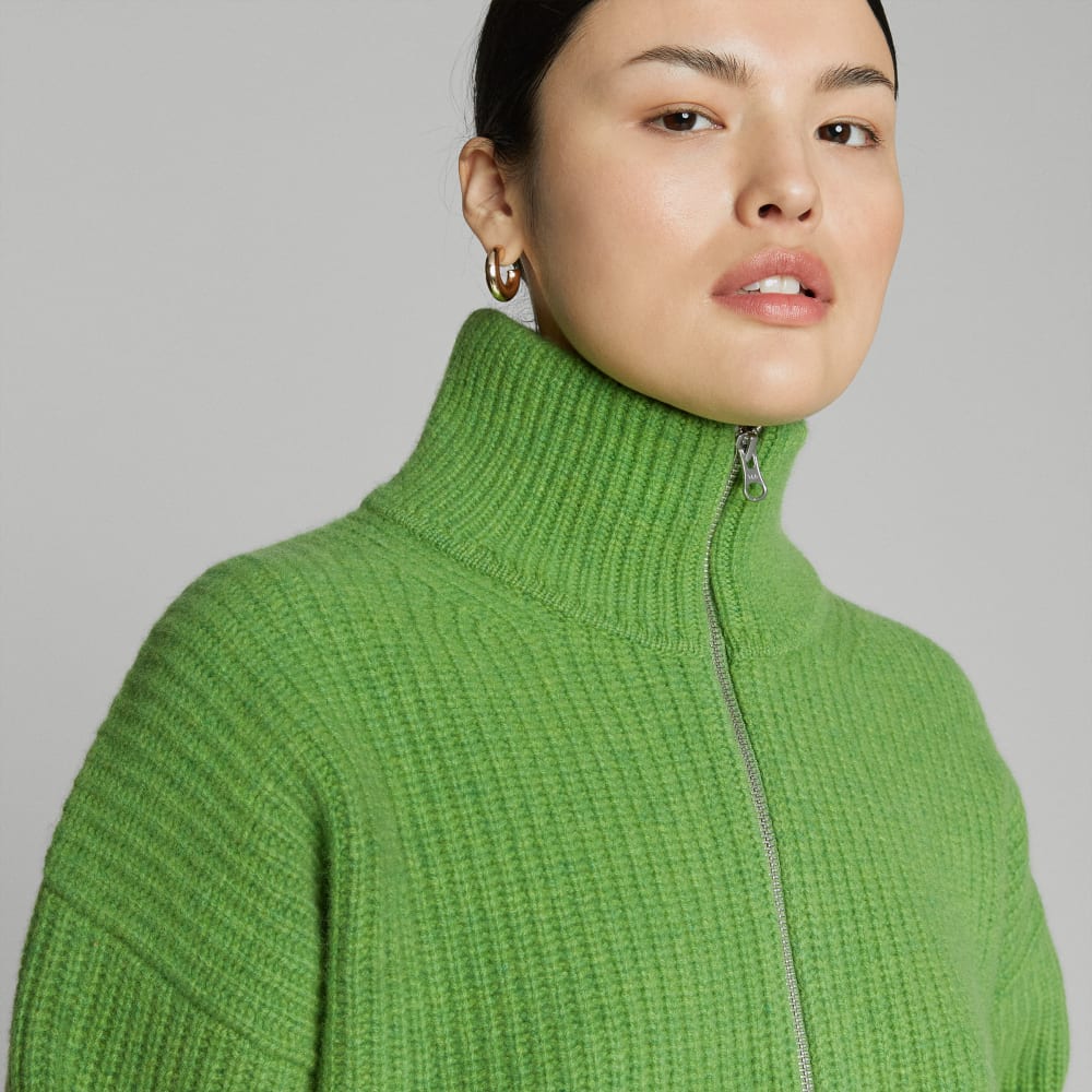 The Half-Zip Sweater in Luxe Merino | Salted Lime
