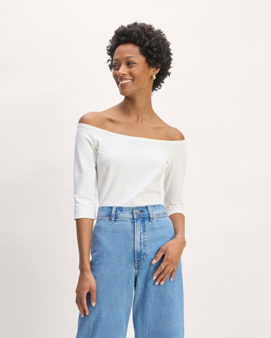 The Form Off-Shoulder Top | White