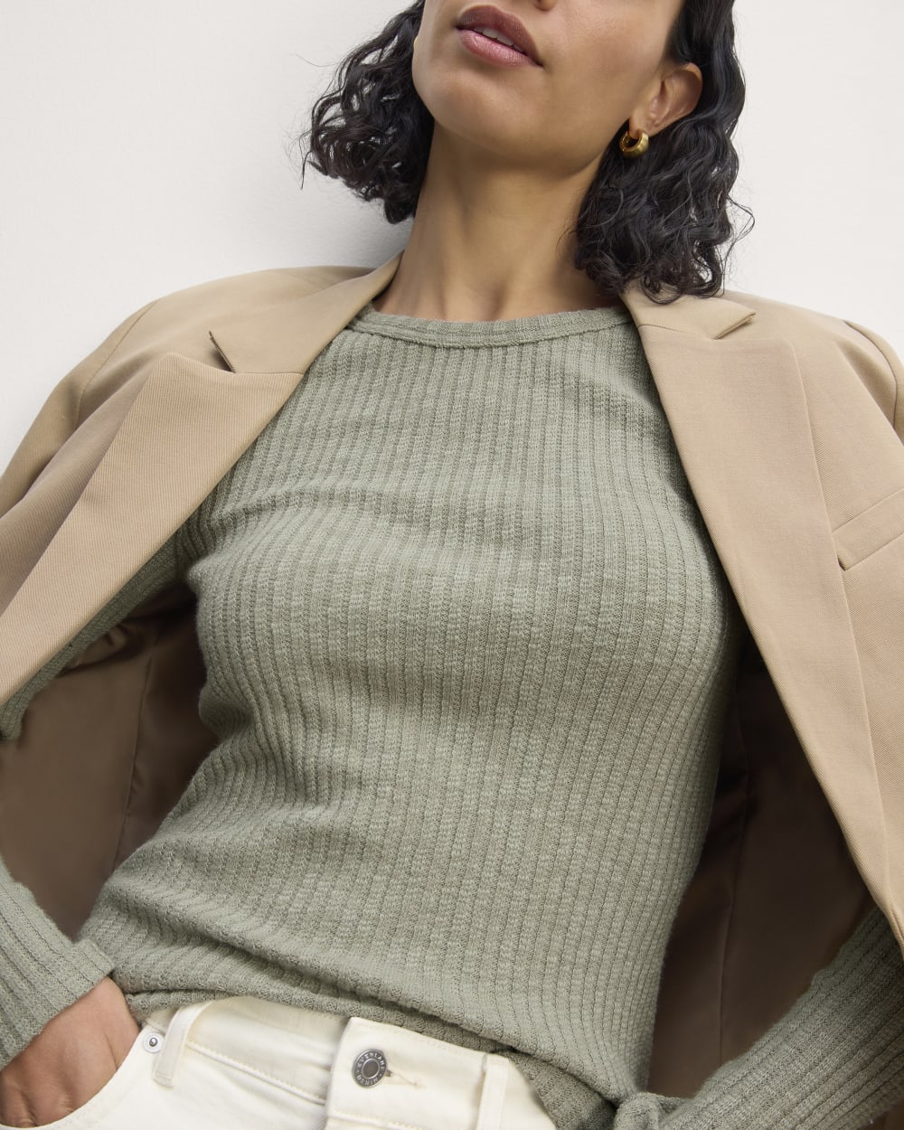 The Cozy Rib Long-Sleeve Tee | Sage Green
