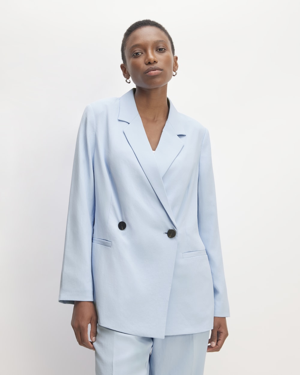 The Drapey Blazer | Chambray Blue