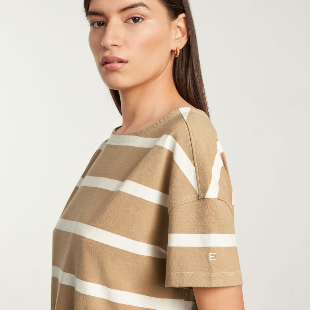 The Oversized Mariner Dress | Iced Coffee / Tan
