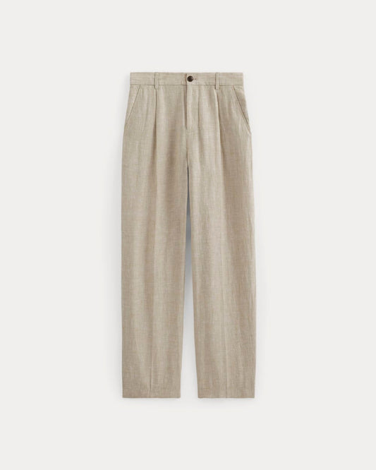 The Linen Pleated Trouser | Cornstalk Chambray