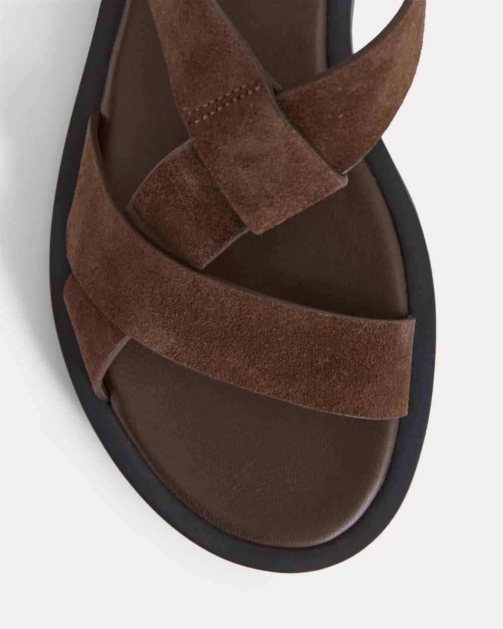 The City Strap Sandal | Burnt Umber Suede