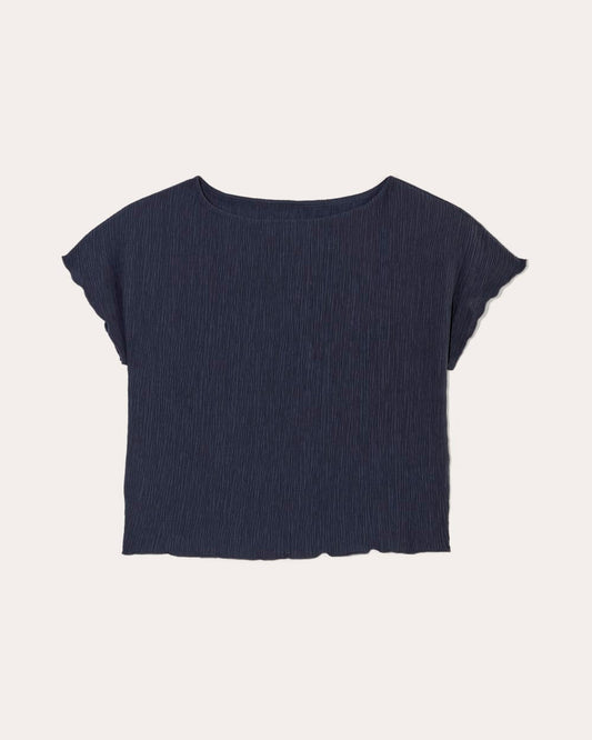 The Crinkle Top | Navy