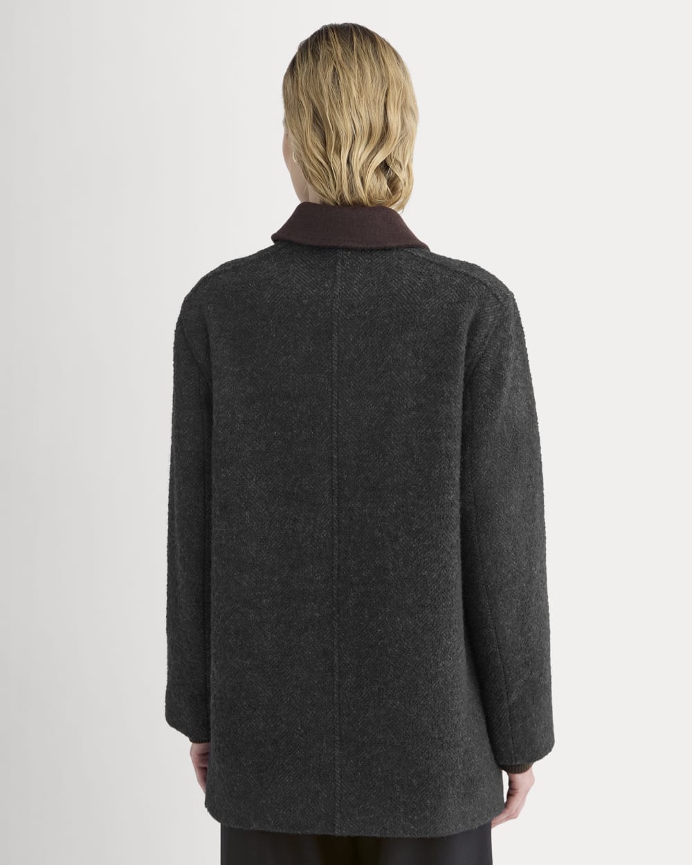 Italian Car Coat | Carbone/Black