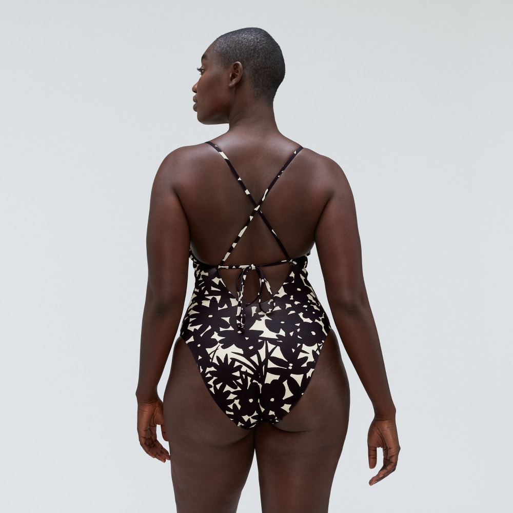 The String One-Piece | Black / Canvas Floral