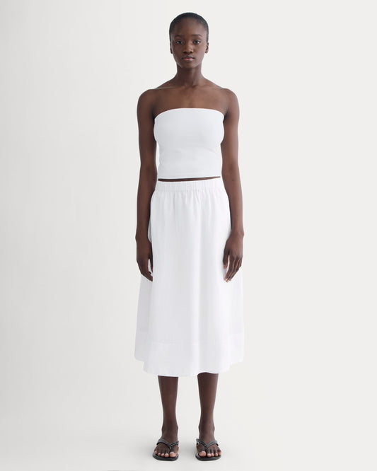 The Gauze Tiered Skirt | White