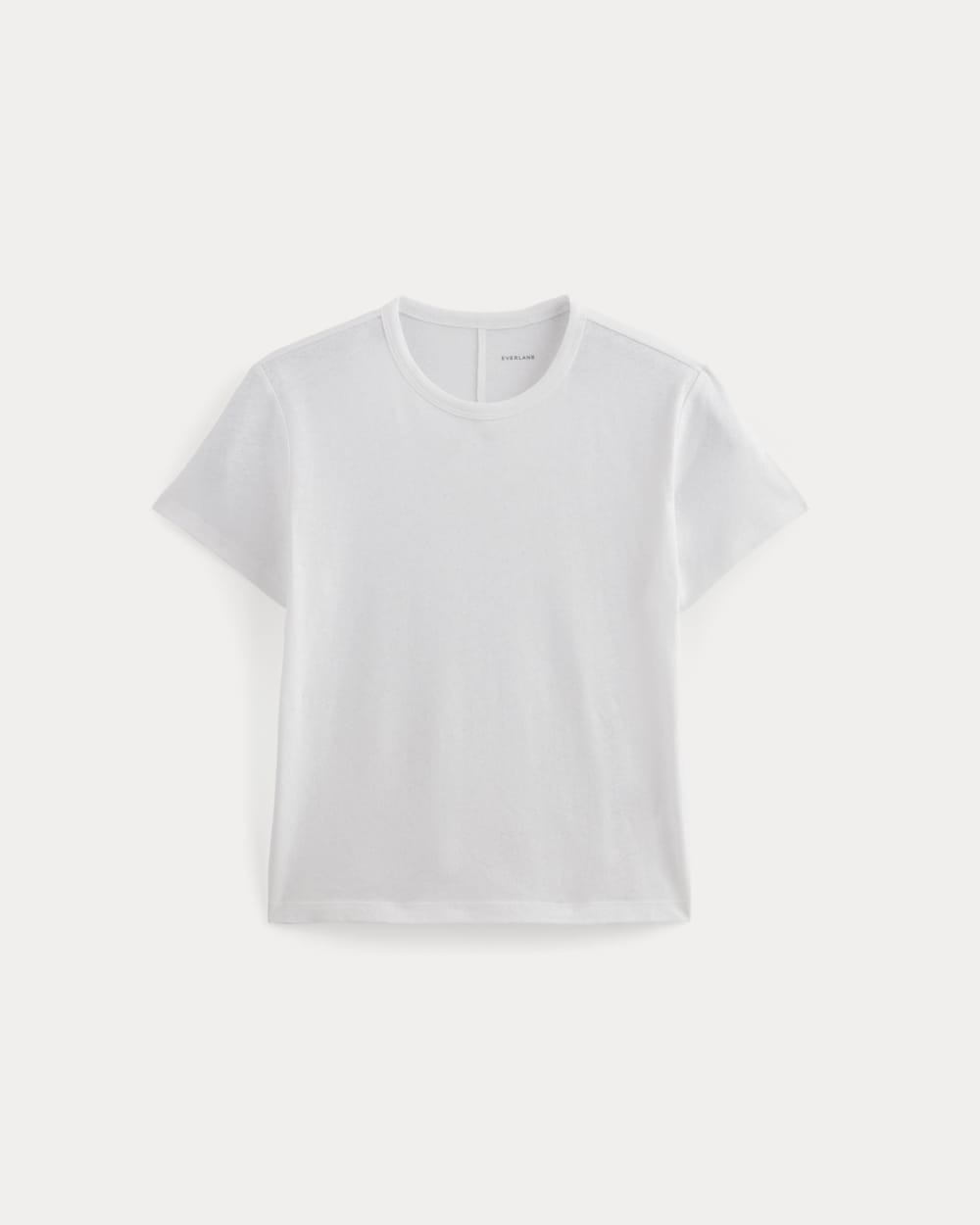 The Box-Cut Tee in Cotton Linen | White
