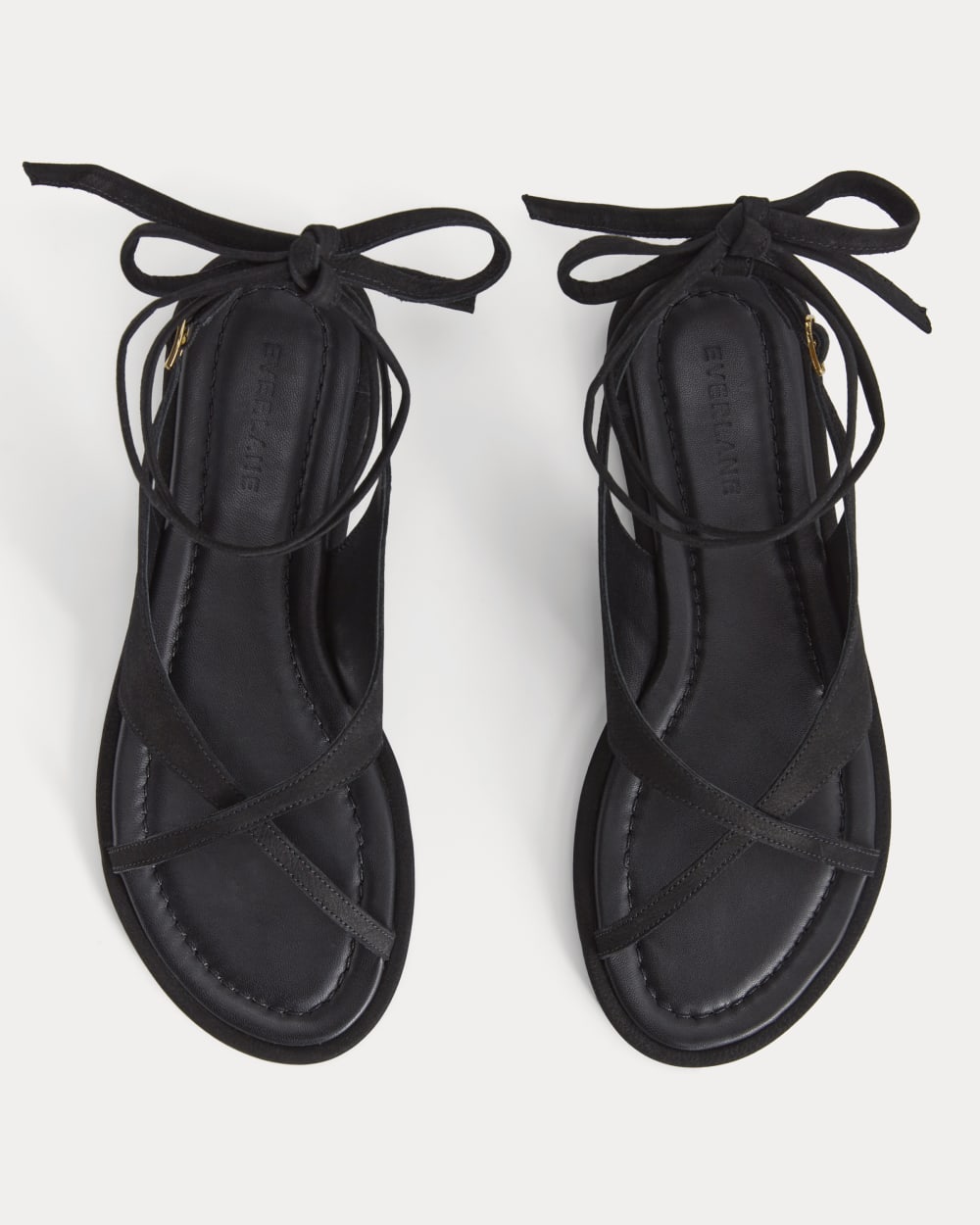 The Leather Crisscross Sandal | Black