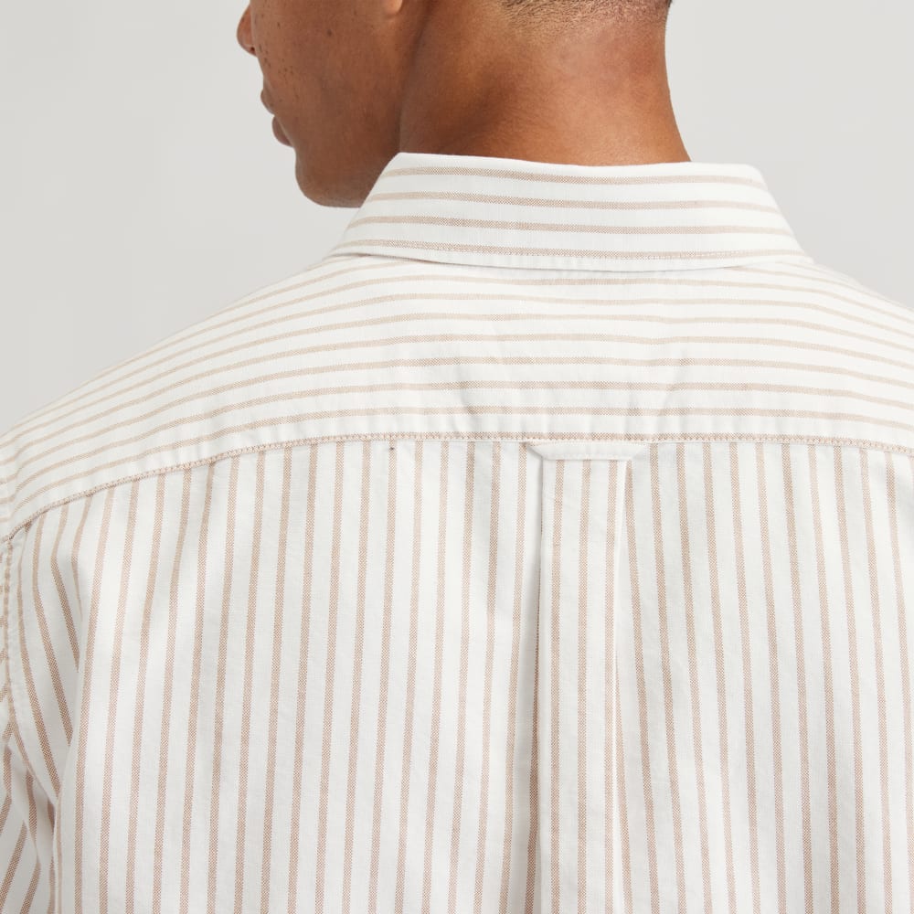 The Organic Short Sleeve Oxford Shirt | Sahara / Off-White