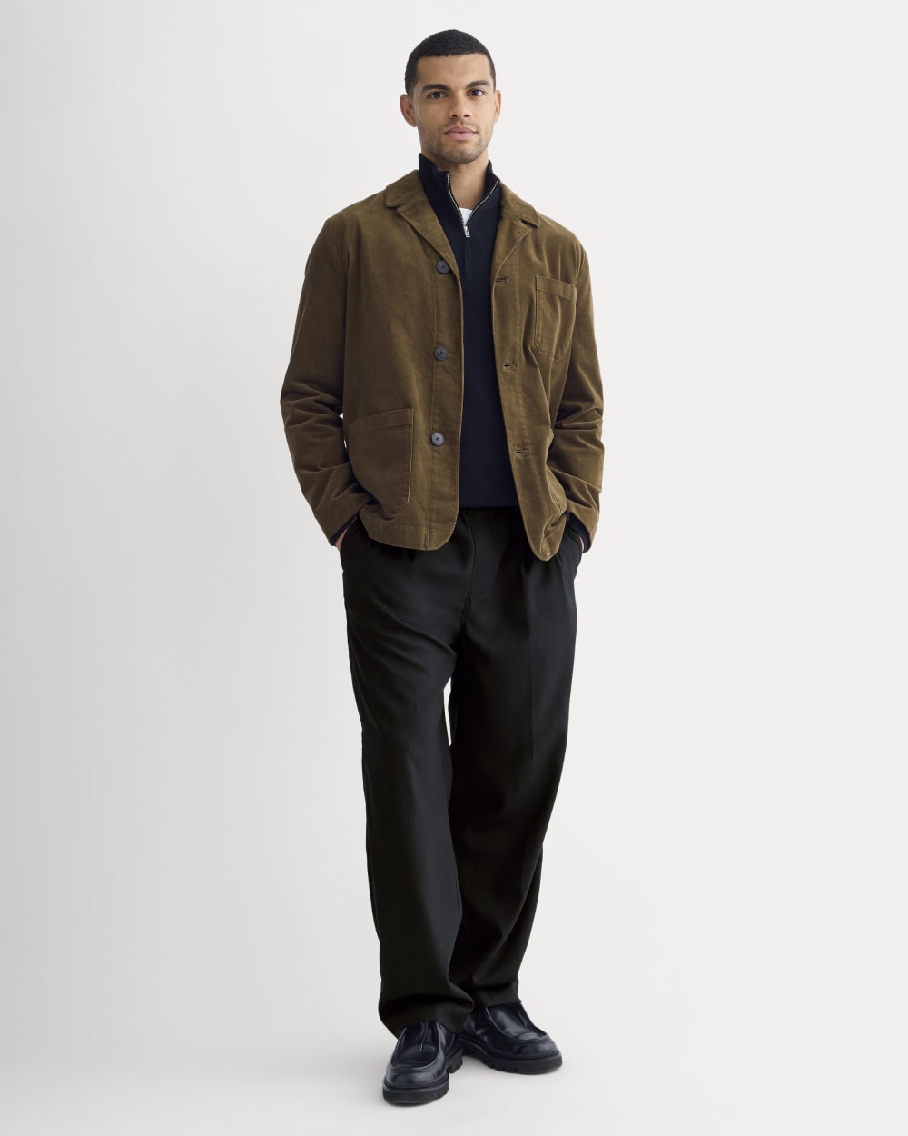 Fine Wale Corduroy Chore Blazer | Cocoa